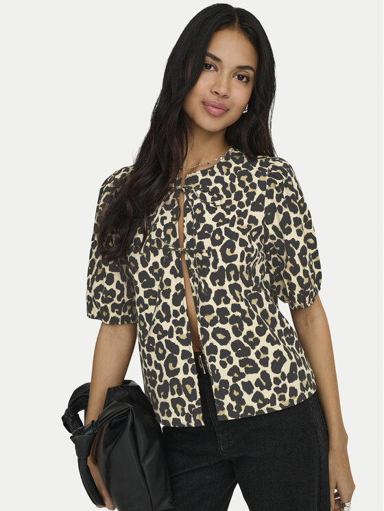 ONLY ONLY Блуза Jenna 15368592 Тъмнобежов Regular Fit