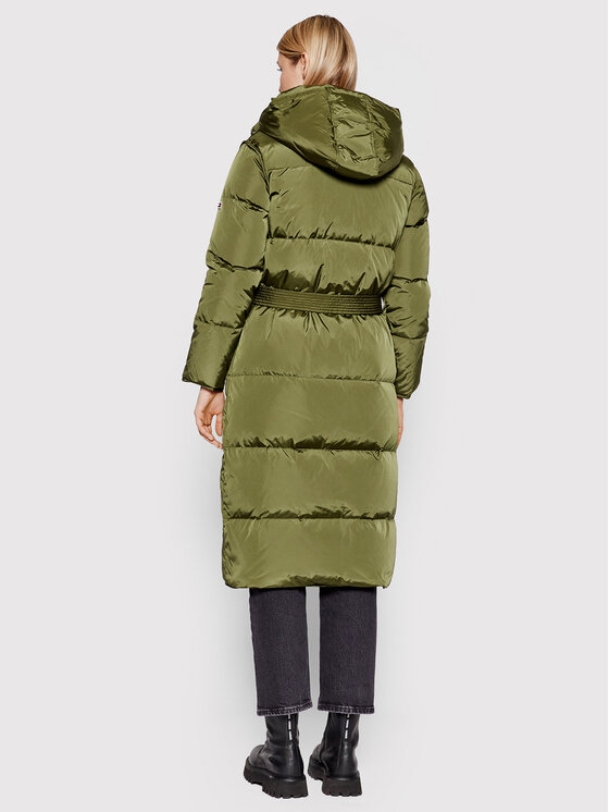 Tommy Jeans Tommy Jeans Giubbotto piumino Longline Belted DW0DW11115 Cachi Regular Fit