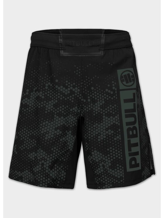 PITBULL PITBULL Szorty sportowe HEX CAMO HILLTOP Zielony Regular Fit