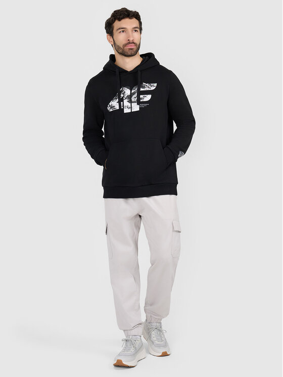 4F 4F Bluza APRES SKI Czarny Regular Fit