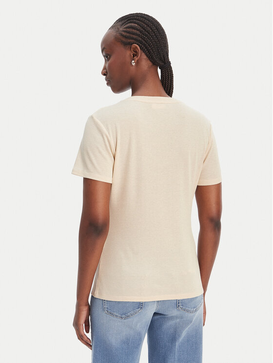 Liu Jo Sport Liu Jo Sport Tricou TA6175 J3845 Écru Regular Fit