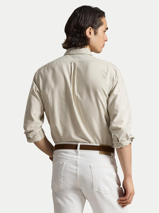 Polo Ralph Lauren Polo Ralph Lauren Marškiniai 710792161019 Šviesiai smėlinė Slim Fit