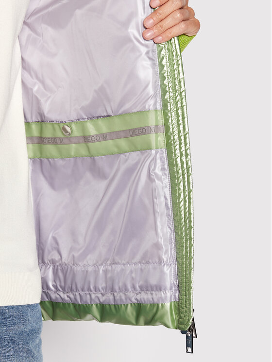 Diego M Diego M Пухено яке 22IP-R267 Зелен Regular Fit