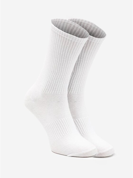 Urban Socks Urban Socks Zestaw 10 par wysokich skarpet męskich Zestaw 10 Par Długich Skarpet Męskich Białych Urban Socks No Logo 41-46 Biały