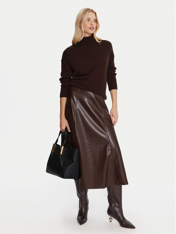 Marella Marella Gonna in similpelle Vally 2525776022 Bordeaux Regular Fit