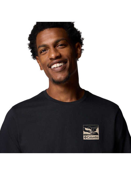 Columbia Columbia T-Shirt Columbia Explorers Canyon Back SS Tee Czarny Regular Fit