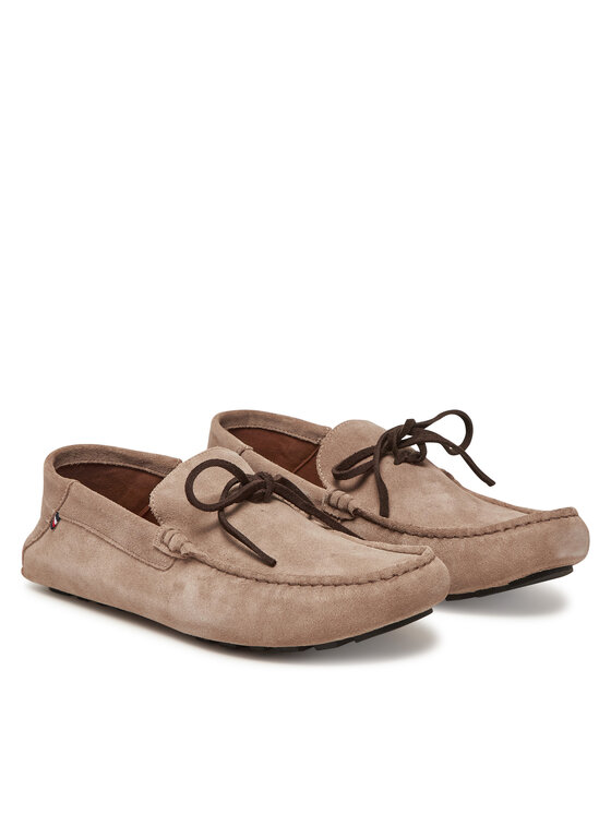 Tommy Hilfiger Tommy Hilfiger Mokasyny Hilfiger Folded Suede Driver FM0FM05385 Beżowy
