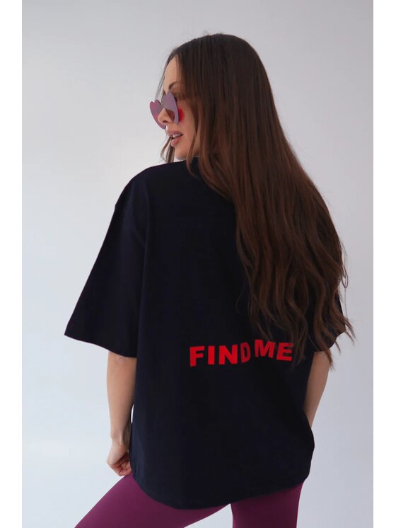 Chiara Wear Chiara Wear T-Shirt T-shirt bawełniany oversize TINDER Czarny Oversize