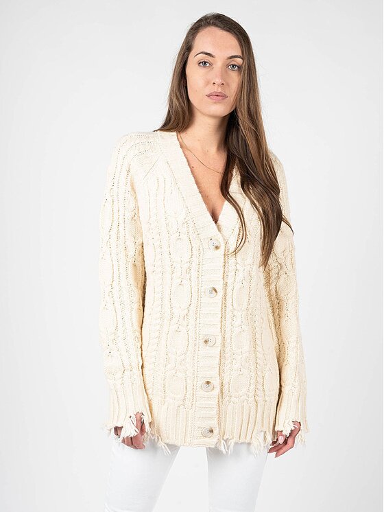 Silvian Heach Silvian Heach Svetr CVA22098CD Écru Regular Fit