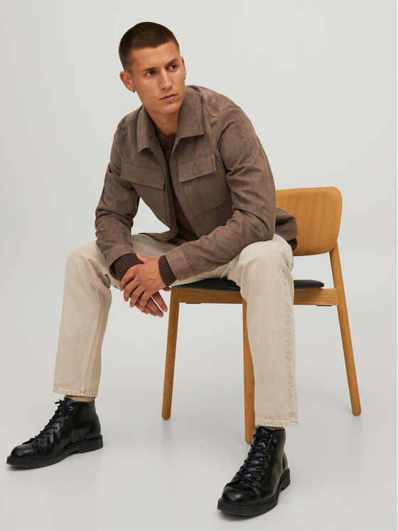Jack & Jones Jack & Jones Bunda z imitácie kože Payton 12213082 Hnedá Regular Fit