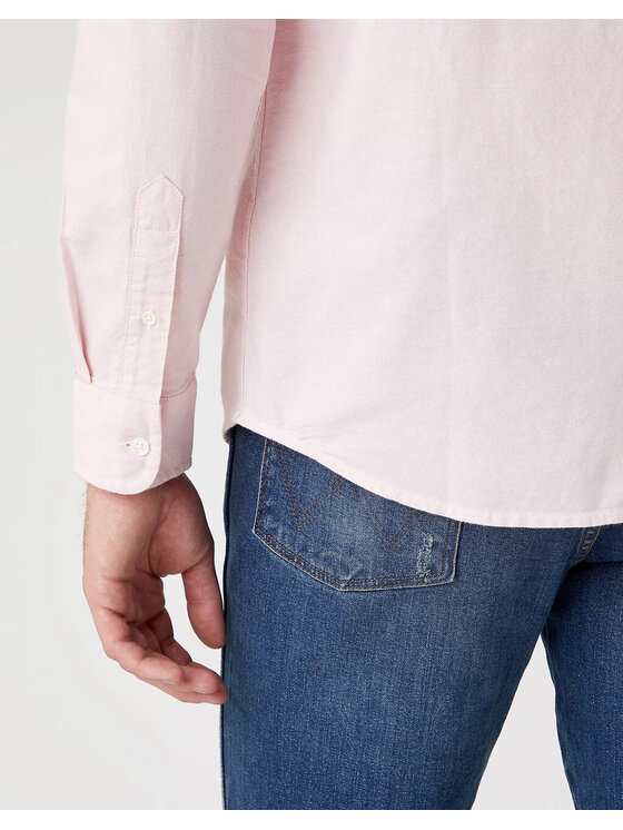 Wrangler Wrangler Camicia LS 1 PKT BUTTON DOWN Rosa Regular Fit