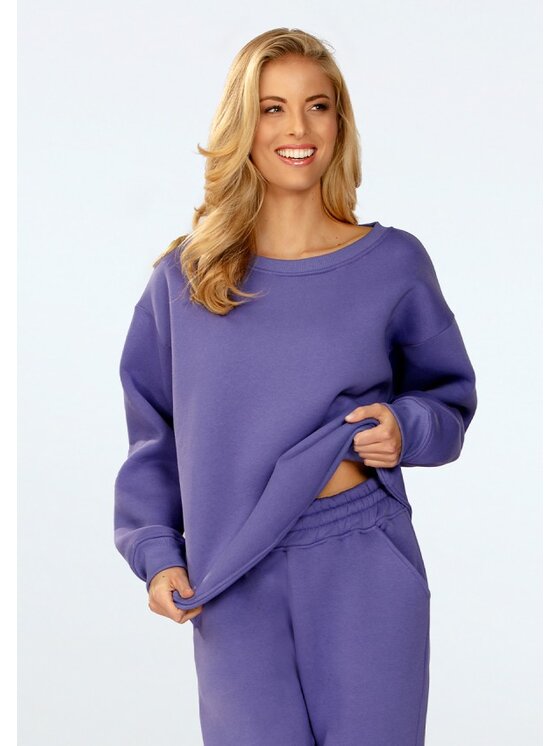 DKaren Sport DKaren Sport Bluza Rehema Fioletowy Relaxed Fit