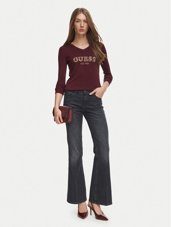 Guess Guess Kampsun W6BR55 Z1456 Bordoopunane Regular Fit