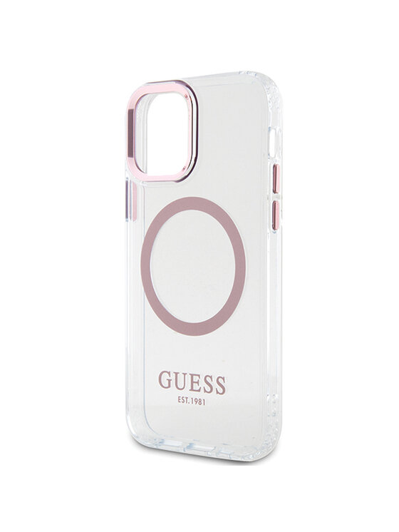 Guess Guess Etui na telefon iPhone 12/12 Pro Różowy