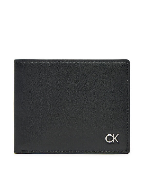 Фото - Портмоне / гаманець Calvin Klein Mały Portfel Męski Metal Ck Bifold 6Cc K50K512289 Czarny 