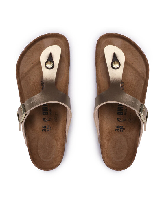 Birkenstock Birkenstock Japonki Gizeh Bs 1016108 Złoty