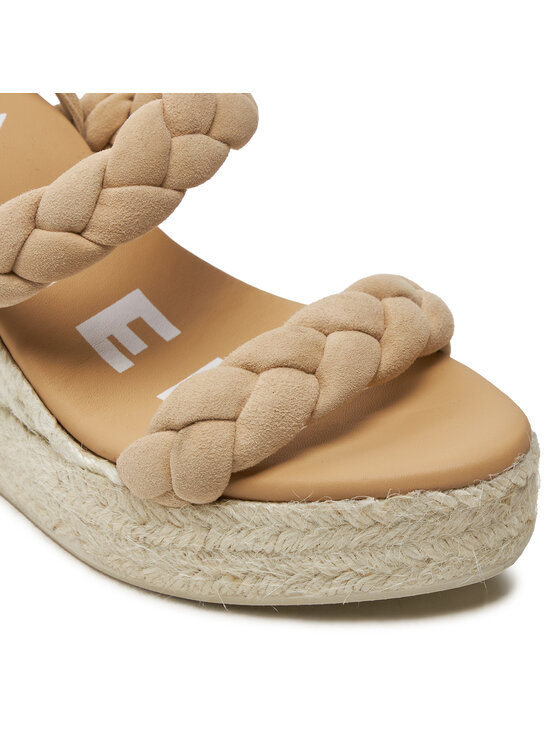 Manebi Manebi Espadrilles Hamptons Two Braided Bands Wedge Espadrilles M 1.1 WE Bēšs