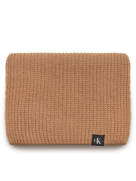 Calvin Klein Jeans Calvin Klein Jeans Комплект шал и шапка Monogram Rib Scarf Beanie Set IU0IU00638 Кафяв