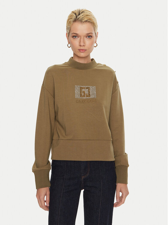 Gaudi Gaudi Pulóver 421BD64004 Khaki Regular Fit