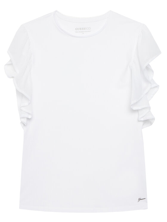 Guess Guess Блуза J6RI14 K6YW4 Бял Regular Fit