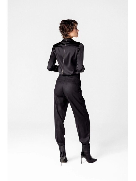 LE POSSÉ LE POSSÉ Πουκάμισο WSSWS Μαύρο Super Slim Fit