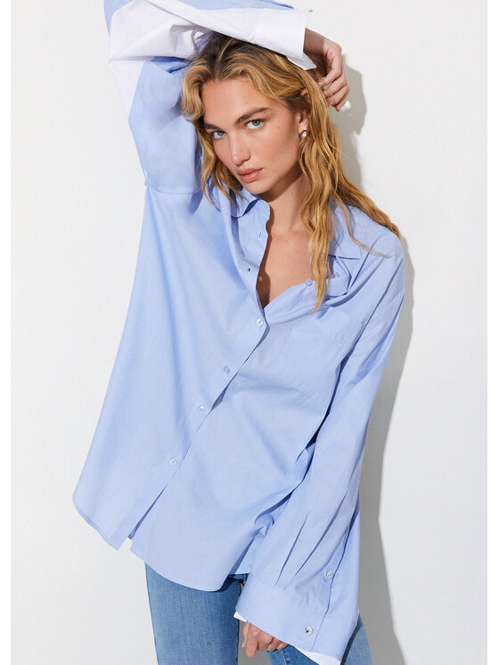 Liu Jo Liu Jo Camicia CA6331T520AP9653 Blu Loose Fit