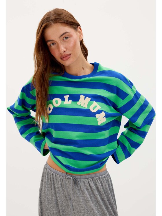 Mirons Mirons Longsleeve Print Kolorowy Regular Fit