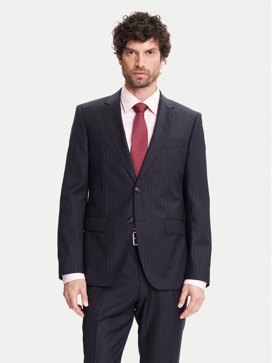 BOSS BOSS Garnitur H-Huge 50546121 Granatowy Slim Fit
