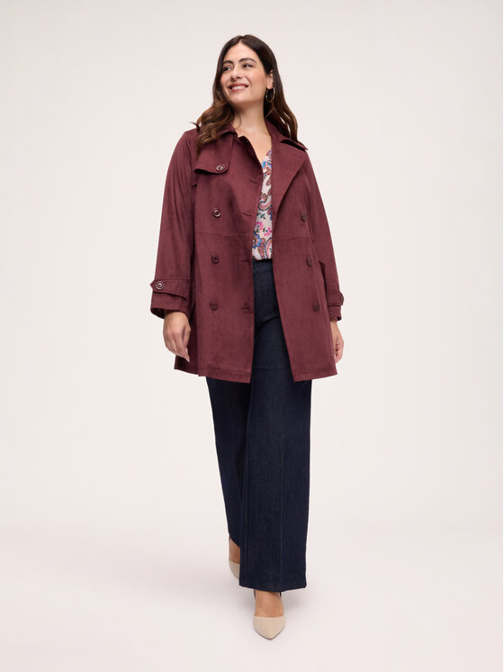 Fiorella Rubino Fiorella Rubino Kurtka z imitacji skóry 0021T000371N036 Bordowy Regular Fit