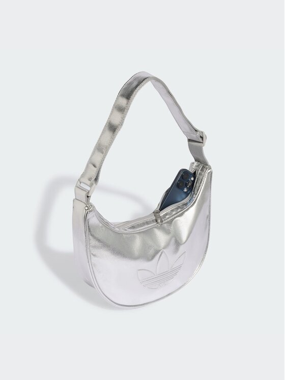 adidas adidas Сумка Adicolor Half Crescent Bag Metallic Pu KR1562 Срібний