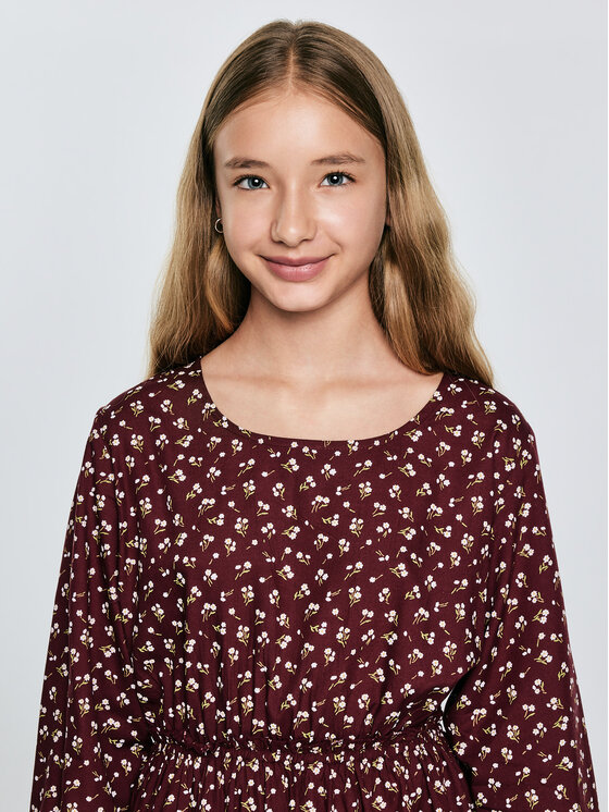 BIG STAR BIG STAR Sukienka codzienna NAMISA Bordowy Basic Fit