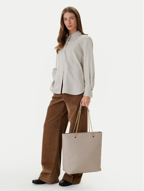 Calvin Klein Calvin Klein Geantă Minimal Monogram Chain Tote LV04F3204G Bej