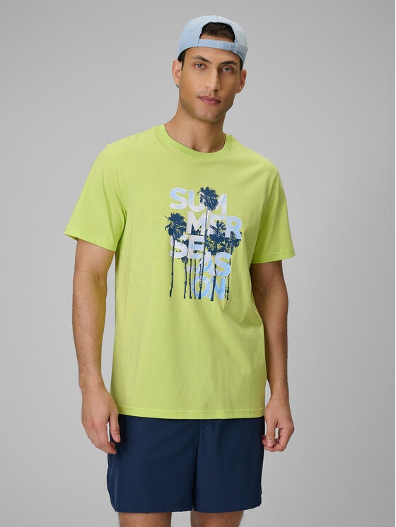 4F 4F T-Shirt BEACHWEAR Zielony jasny Regular Fit