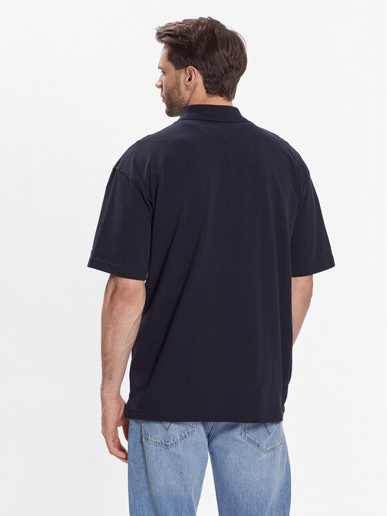 Tommy Hilfiger Tommy Hilfiger Polo majica Monogram Placket MW0MW30785 Mornarsko modra Loose Fit