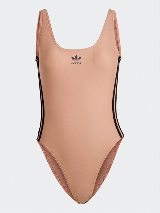 adidas adidas Costum de baie Adicolor 3-Stripes Swimsuit IC2282 Maro Slim Fit