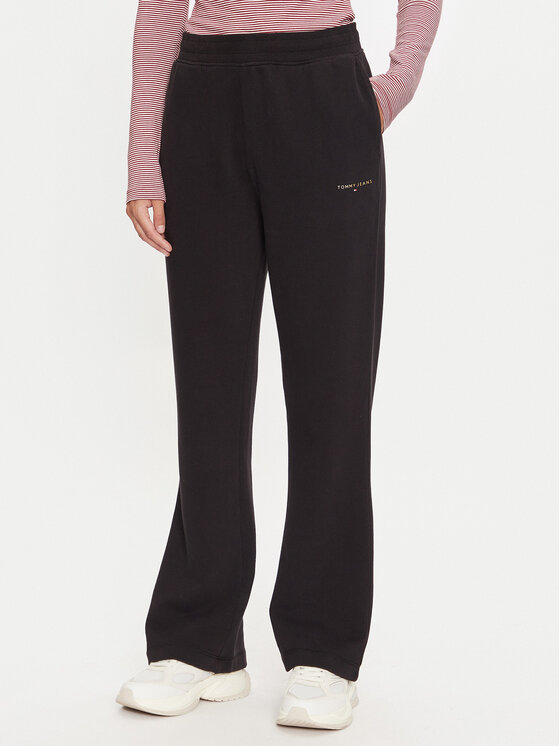 Tommy Jeans Tommy Jeans Melegítő alsó DW0DW19657 Fekete Relaxed Fit