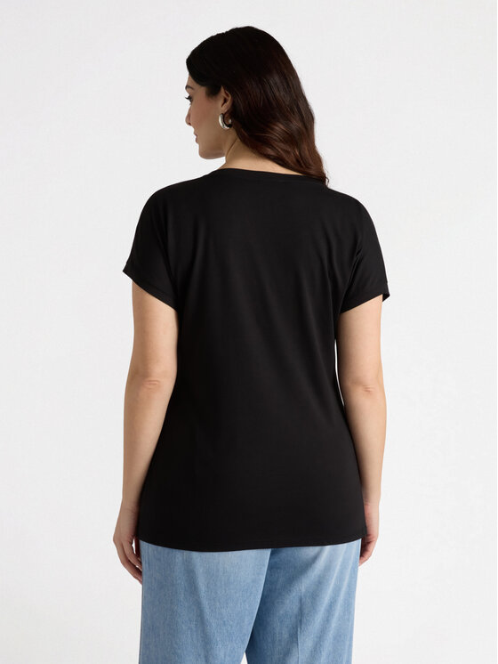 Fiorella Rubino Fiorella Rubino T-Shirt G184L008489N033 Czarny Regular Fit