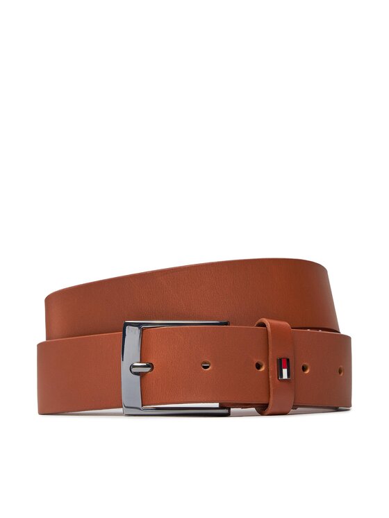 Tommy Hilfiger Pánsky opasok Adan Leather 3.5 AM0AM12052 Hnedá