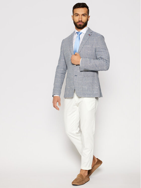 Giacca da abito 2012-00 Blu Slim Fit