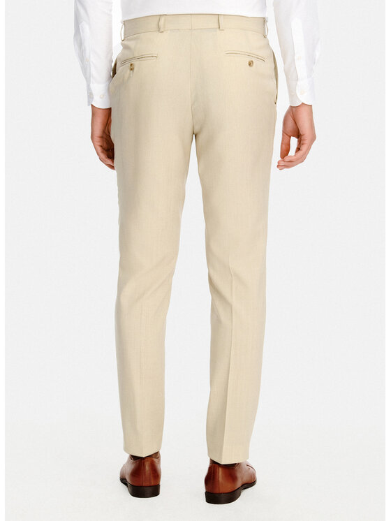 Pako Lorente Pako Lorente Spodnie garniturowe P26SP-6G-022 Beżowy Slim Fit