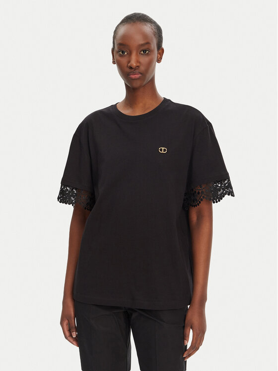 T-Shirt TWINSET, Größe XL Schwarz 251TT2410