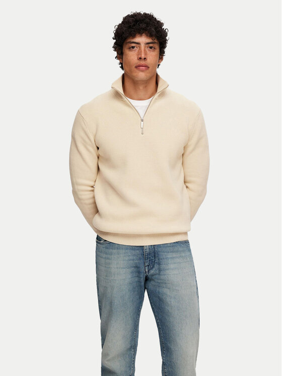 Selected Homme Sveter Dane 16092601 Béžová Regular Fit