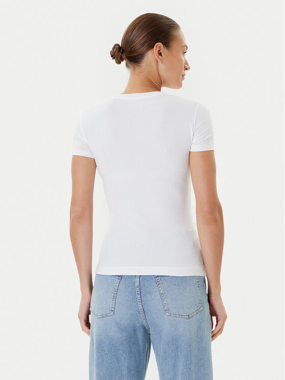 Guess Guess T-Shirt W5YI13 J1314 Biały Regular Fit