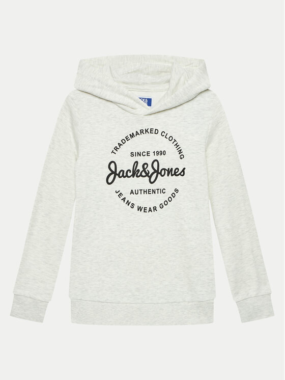 Jack&Jones Junior Džemperis ar kapuci Forest 12249715 Balts Standard Fit