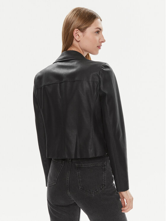 Marc Aurel Marc Aurel Яке от имитация на кожа 3810 2021 93263 Черен Slim Fit