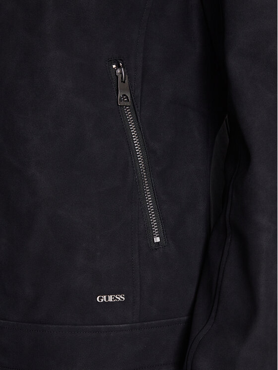 Guess Guess Μπουφάν από απομίμηση δέρματος M3YL00 WFHA0 Μαύρο Regular Fit