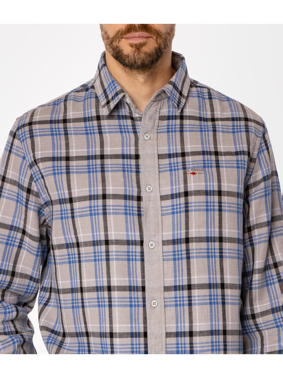 Lee Cooper Lee Cooper Koszula WAYNE Szary Regular Fit