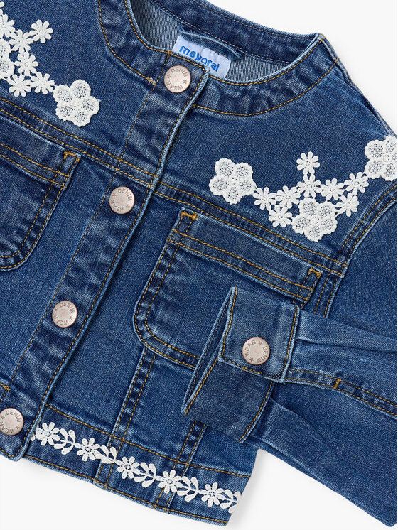 Mayoral Mayoral Джинсова куртка 3453 Cиній Cropped Fit