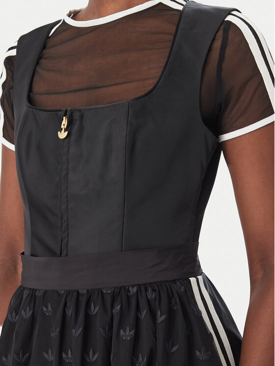 adidas adidas Sukienka codzienna Dirndl Dress LG2246 Czarny Regular Fit