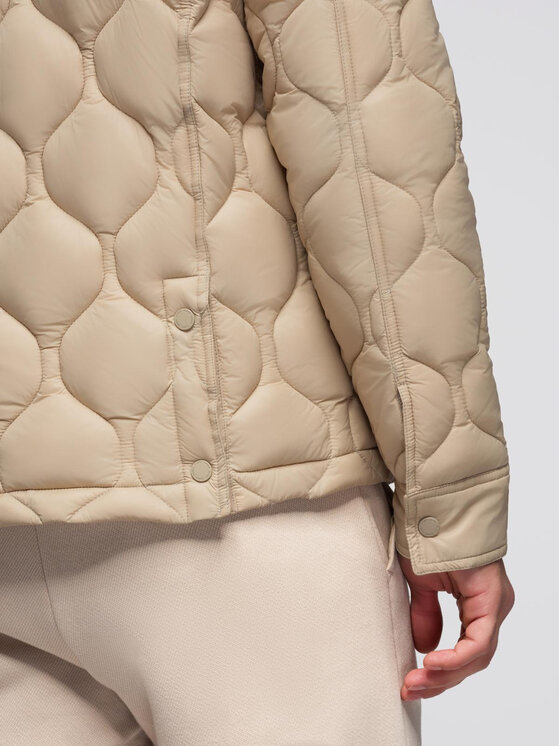 Ombre Ombre Kurtka zimowa OM-JALP-0215 Beżowy Regular Fit